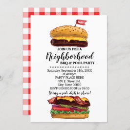 GRILLEN Block Party Hamburger Nachbarschaft Sommer Einladung