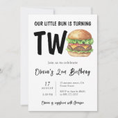 GRILLEN Burger 2. Geburtstag Party Einladung (Vorderseite)