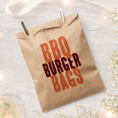 GRILLEN Burger Party Brown Kraft Fvor Bags Geschenktütchen (Ausgeschnitten)