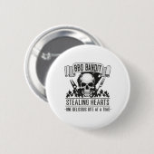 Grillen Byndit Stealing Hearts Funny Grilling Gril Button (Vorne & Hinten)