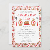 Grillen Canadian Day Einladung (Vorderseite)