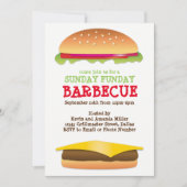 GRILLEN Cheeseburger vom Sonntag Einladung (Vorderseite)