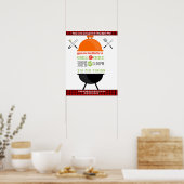 GRILLEN chill grill fundraiser school PTO PTA Wohl Poster (Küche)