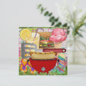 GRILLEN Cook Out - 4. Juli! SRF Einladung (Stehend Vorderseite)