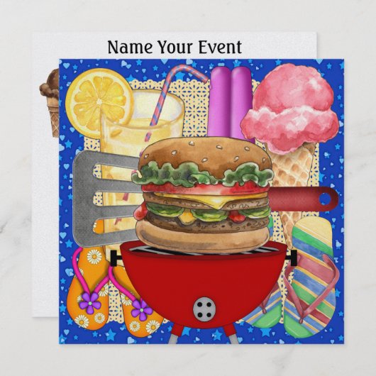 GRILLEN - Cook Out ! SRF Einladung (Vorne/Hinten)