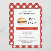 GRILLEN Cookout Block Party Einladung (Vorne/Hinten)