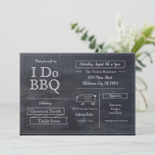 GRILLEN-Cookout-Einladung Einladung (Stehend Vorderseite)