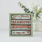 GRILLEN, Cookout, Einladung von Schweinefleisch (Stehend Vorderseite)