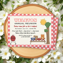 GRILLEN Cookout family Wiedersehen, Red Gingham bo