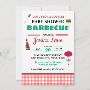 GRILLEN Couples Kinderdusche Einladung