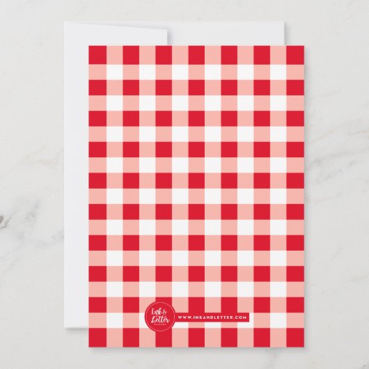 Grillen Couple's Shower Einladung (Rückseite)