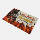 Grillen Custom Doormat Grill Master lebt hier Fußmatte (Schrägansicht)