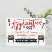 GRILLEN der Bewertung Einladung (Stehend Vorderseite)