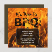 GRILLEN der Feuerbrand - Sommer-Party Einladung (Vorne/Hinten)