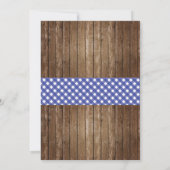 Grillen der Graduierungspartei Invite Blue Gingham Einladung (Rückseite)