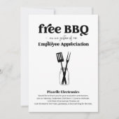 Grillen der Mitarbeiter - Party Einladung (Vorderseite)
