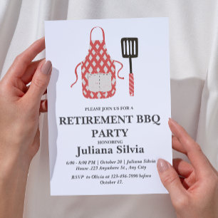 Grillen der Rentenversicherung Party Einladung