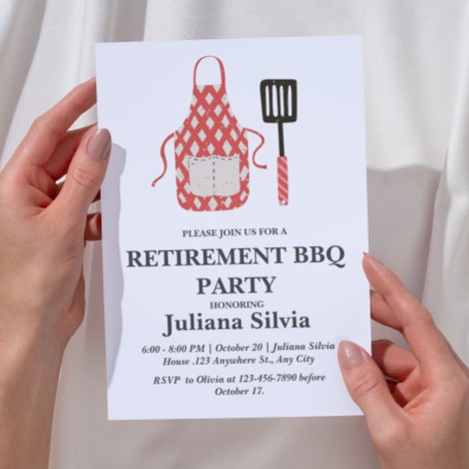 Grillen der Rentenversicherung Party Einladung