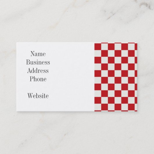 GRILLEN der Rot- und Weißmuster Visitenkarte (Vorderseite)