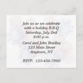 Grillen der Urlaubstage Einladung Postkarte (Rückseite)