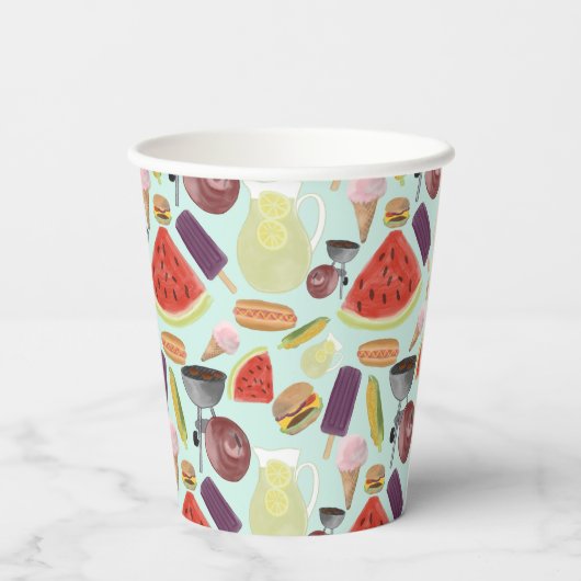 Grillen der Wasserfarben Pappbecher (Rückseite)