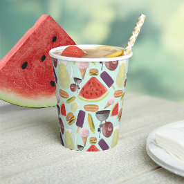 Grillen der Wasserfarben Pappbecher