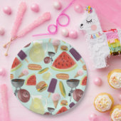 Grillen der Wasserfarben Pappteller (Party)