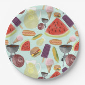 Grillen der Wasserfarben Pappteller (Vorderseite)