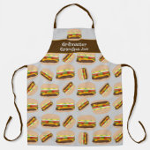 Grillen des Personalisiert Burger Pattern Typ Schürze (Vorderseite)