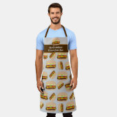 Grillen des Personalisiert Burger Pattern Typ Schürze (Getragen)