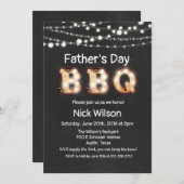 GRILLEN des rustikalen Vaters Einladung (Vorne/Hinten)