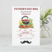Grillen des Vaters Einladung (Stehend Vorderseite)