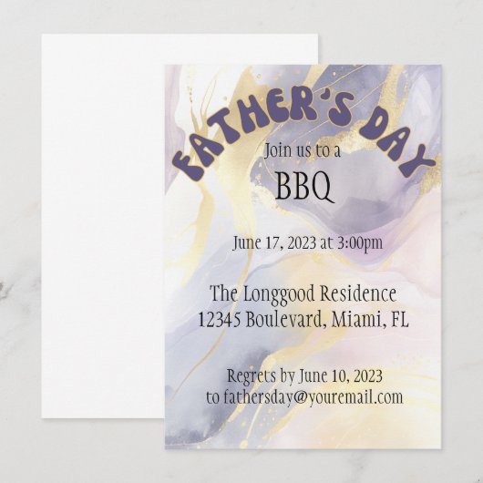 Grillen des Vaters Einladung (Vorne/Hinten)