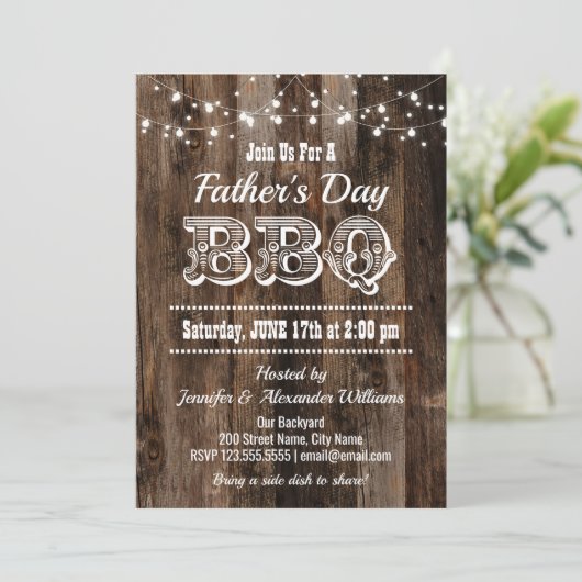 GRILLEN des Vaters Einladung (Stehend Vorderseite)