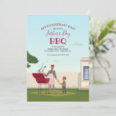 Grillen des Vaters Einladung (Stehend Vorderseite)