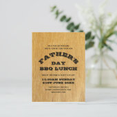 Grillen des Vaters Einladungspostkarte (Stehend Vorderseite)