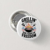 Grillen durch die 250. Freiheitsgrill 4. Juli Button (Vorne & Hinten)