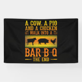 GRILLEN| Eine Kuh, ein Schwein und ein Huhn wander Banner (Horizontal)