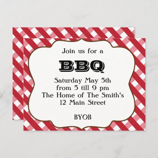 GRILLEN Einladung (Vorne/Hinten)