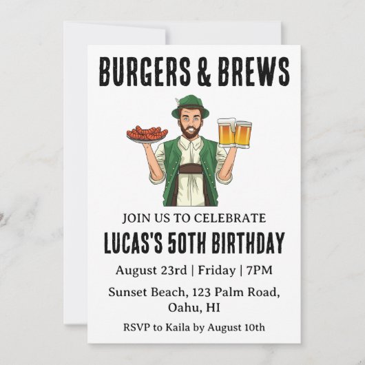 Grillen Einladung (Vorderseite)