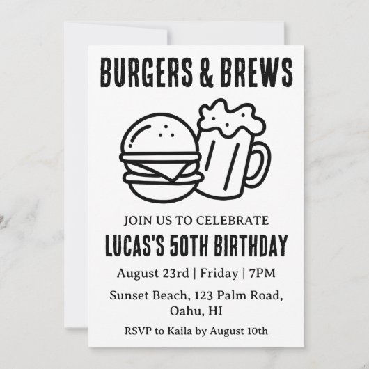 Grillen Einladung (Vorderseite)