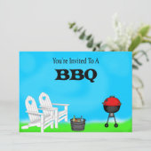 GRILLEN EINLADUNG (Stehend Vorderseite)