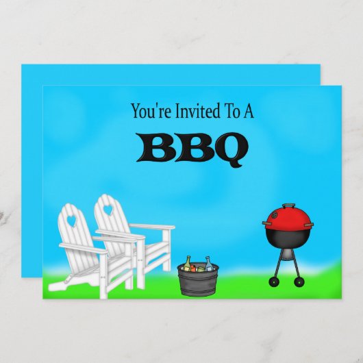 GRILLEN EINLADUNG (Vorne/Hinten)