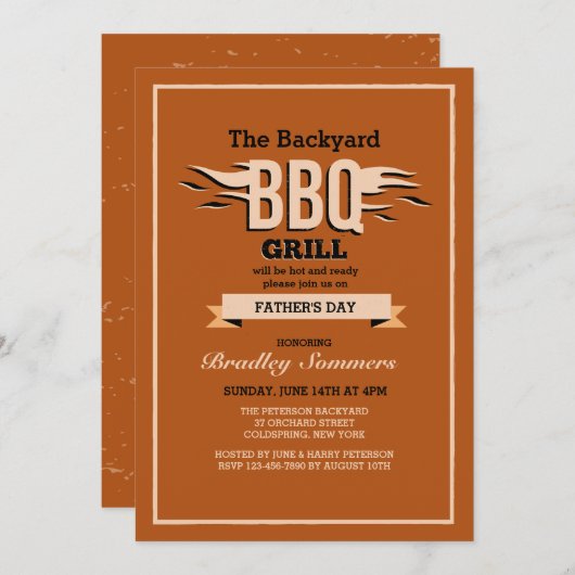 GRILLEN Einladung (Vorne/Hinten)