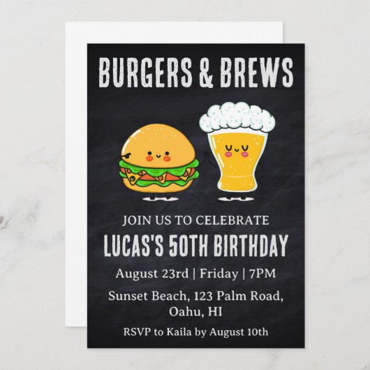 Grillen Einladung (Vorne/Hinten)