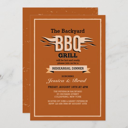 GRILLEN Einladung (Vorne/Hinten)