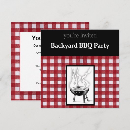 Grillen Einladung (Vorne/Hinten)