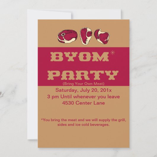 GRILLEN EINLADUNG (Vorderseite)