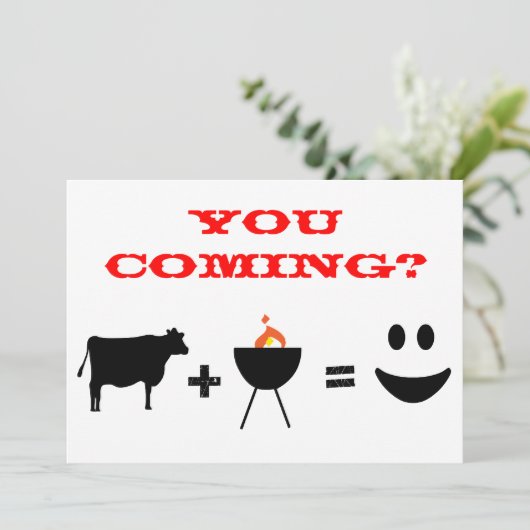 GRILLEN EINLADUNG (Stehend Vorderseite)