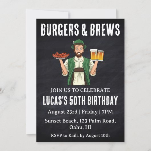 Grillen Einladung (Vorderseite)